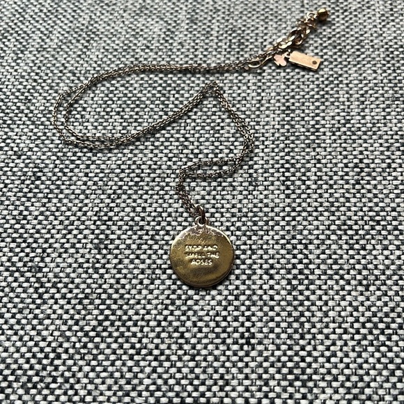 Kate Spade “Stop and Smell the Roses ” Rose Gold Pendant Necklace - Picture 9 of 16